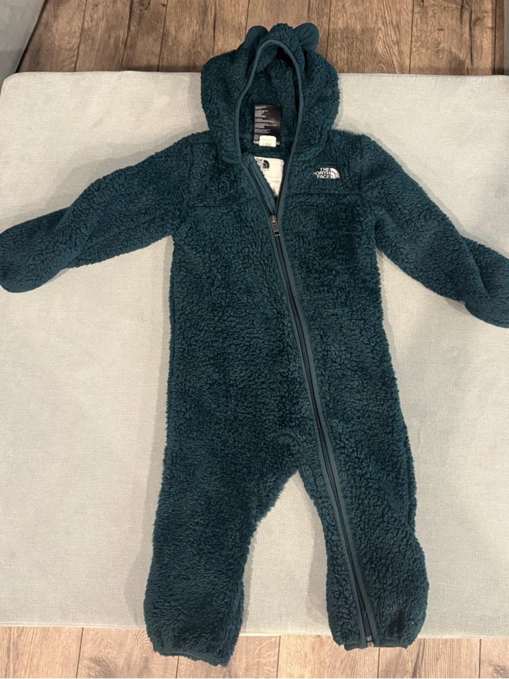 The North Face Kids' Sherpa One-Piece in Dark Teal/Green